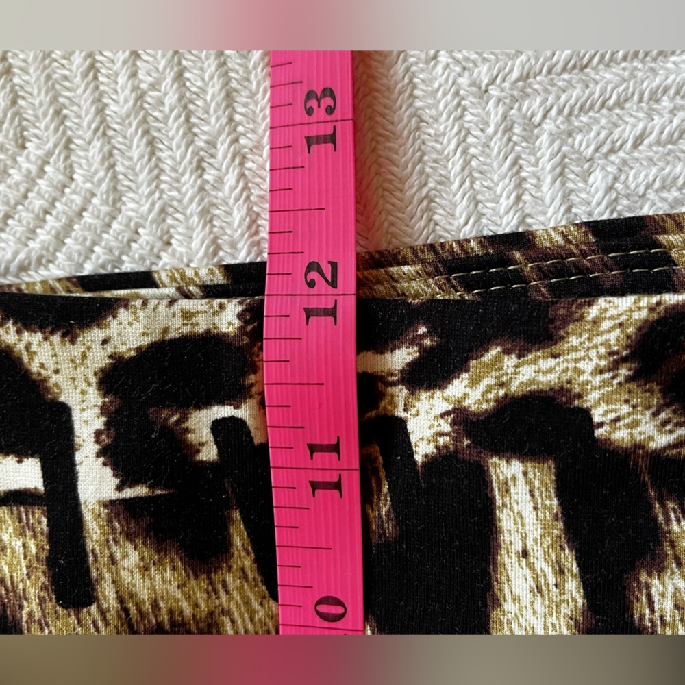 Slim-Sation Leopard Print Leggings by Multiples Size Medium - Picture 6 of 8